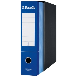 Raccoglitore ufficio con custodia Blu Esselte Essentials G75 23x33 cm - Registratori protocollo dorso 8 cm
