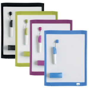 Lavagna magnetica cancellabile a secco Nobo 21,6x28 cm Nobo cornice Colori Assortiti - 1903816