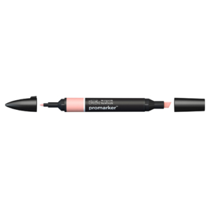 Pennarello Winsor&Newton Promarker doppia punta fine-scalpello 2,5-0,5mm - misty rose - 0203022