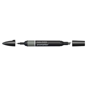 Pennarello Winsor&Newton Promarker doppia punta fine-scalpello 2,5-0,5mm - ice grey 6 - 0203377