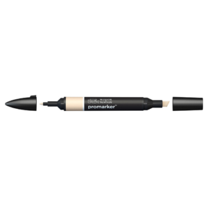 Pennarello Winsor&Newton Promarker doppia punta fine-scalpello 2,5-0,5mm - pale cream - 0203028