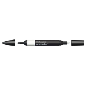 Pennarello Winsor&Newton Promarker doppia punta fine-scalpello 2,5-0,5mm - warm grey 0 - 0203372
