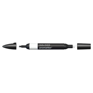 Pennarello Winsor&Newton Promarker doppia punta fine-scalpello 2,5-0,5mm - ice grey 0 - 0203376