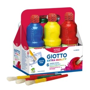 Tempera pronta GIOTTO Extra Quality in flacone 500 ml - Colori Assortiti - F53320000 (conf.6)