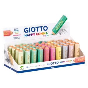 Gomme GIOTTO Happy Gomma Colori Assortiti pastello F234000 (Espositore 40 pezzi)