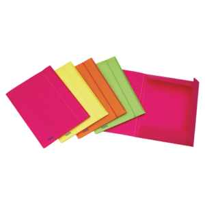 Cartelline con elastico Favorit Neon formato 24x33 cm dorso 1 cm - colori assortiti - 400066846 (conf.20)