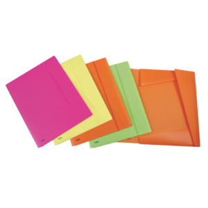 Cartelle con elastico Favorit Neon formato 33,5x42 cm dorso 2 cm Colori Assortiti - 400090480 (conf.10)