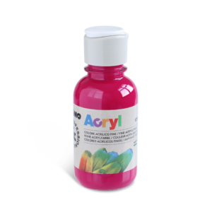 Colore acrilico Primo in bottiglia PET con tappo dosatore 125 ml Rosso Magenta 402TA125301