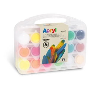 Valigetta colori acrilici Hobby Primo - Colori Assortiti + accessori 416TB18ASP (conf.18)