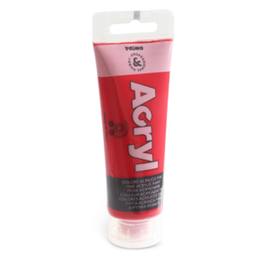 Colore acrilico Primo in tubetto in polietilene 75 ml Rosso carminio 420TA75310