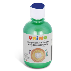 Tempera pronta metallizzata Primo con tappo misuratore 300 ml Verde 233TM300610