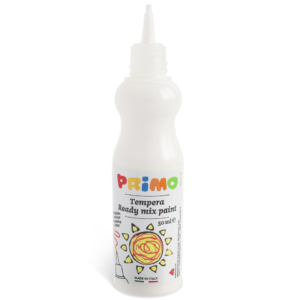 Tempera brillante Primo in bottiglia con becuccio 50 ml Bianco 2001BR50100