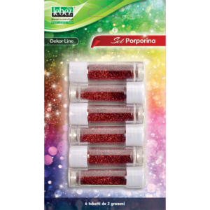 Porporina Lebez Dekor Line in tubetto 3gr - colore Rosso - 5134-R (conf.6)