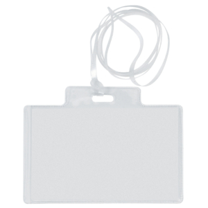 Targa portabadge con cordoncino Sei Rota formato 9,5x6 cm - 318006 CF6 (conf.100)