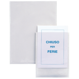 Portaetichette adesive Sei Rota IesTI in PVC Trasparente 15x21 cm - A5 - 321116 CF20 /13 (conf. da 5 pezzi)