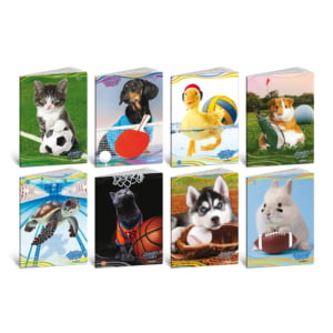 Maxi quaderni Blasetti Cuccioli formato A4 carta 100g/m² - 18+1 fogli - rigatura 10 mm margine - 8625 (conf.10)