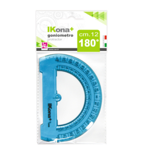 Goniometro semicircolare IKona+ 180° - Ø12 cm - Azzurro Trasparente - 550