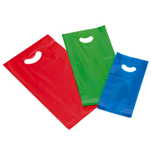 Sacchetti Favorit Smiling Bag con manico e soffietto in PE sp. 60µm 20+5+5x42 cm - 100501268 (conf.125)