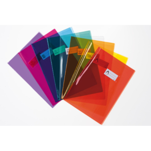 Copriquaderni Coprimaxi Favorit C28E cristallo formato A4 in PVC Blu spessore 140µm - 100500973