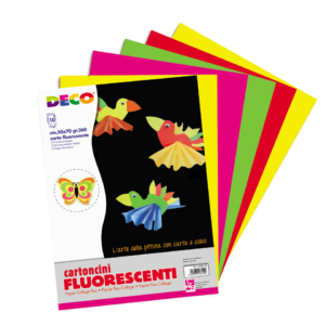 Cartoncini Fluo Deco formato 50x70 cm Colori Assortiti 260g/m² (conf.10)