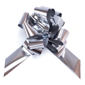 Fiocchi in nastro Bolis Argento - Ø16 cm - 65014862019 -15 (conf.20)