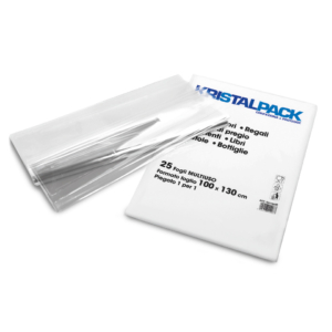 Carta per confezionamento cesti regalo Kristalpack Ri.Plast Trasparente - 100x130 cm - 59112036 (25 fogli)