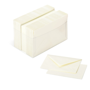 Biglietti augurali con busta Burano 7,2x11 cm - Avorio - A57Q141 (conf.100)