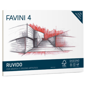 Album da disegno Cartangolo Favini 4 f.to 24x33 cm - 220g/m² ruvido neutro - A168504 (conf.20 fogli)