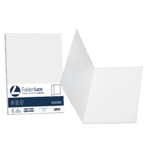 Cartelline semplici Favini Folder Simplex Luce&Acqua 200g/m² 25x34cm Bianche - A500664 (conf.50)