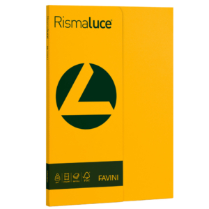 Carta colorata Favini Rismaluce colori forti 200g/m² A4 - risma da 50 fogli Giallo Oro - A69H544