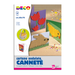 Cartoncini ondulati cannetè Deco 50x70 cm - 230g/m² - Colori Assortiti (conf.10)