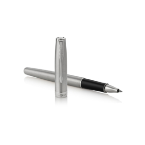 Penna roller Parker Sonnet punta F inchiostro Nero Parker Stainless Steel CT - 1931511