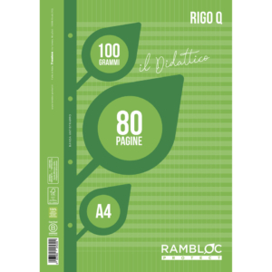Blocco ricambio didattico Rambloc formato A4 40 fogli - 100g rigatura Q - 90524385