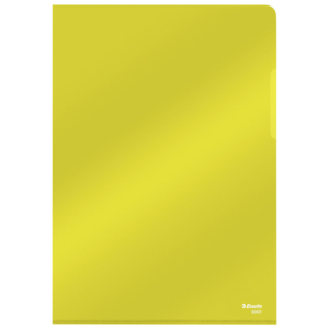 Buste a L lucide in PVC Esselte Crystal 220x310 mm Esselte Giallo - 150 μm - 554310 (conf.25)