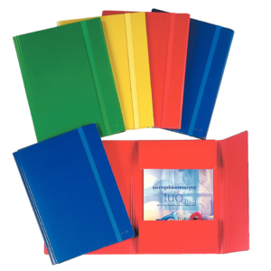 Cartelle in presspan con elastico Esselte C44 formato 25x35 cm Rosse (conf.10)
