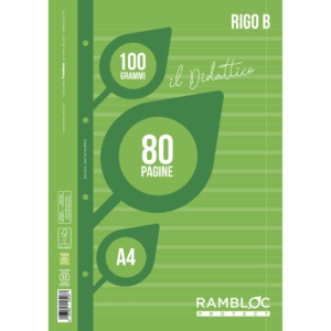 Blocco ricambio didattico Rambloc formato A4 40 fogli - 100g rigatura B - 90524383