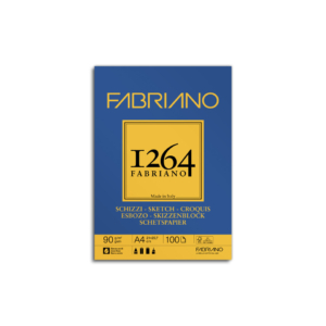 Blocco collato Fabriano 1264 schizzi 90g/m² A4 - 100 fogli - 19100632