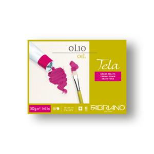 Blocco collato carta per pittura a olio TELA 300g/m² - 10 fogli - 18x24 cm - 68001824