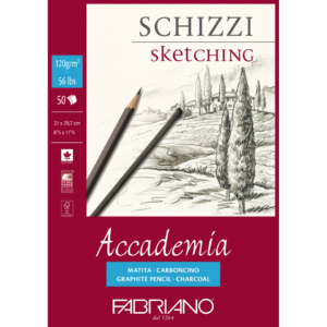 Blocco collato Fabriano Accademia grana naturale 120g/m² A4 - 50 fogli - 41122129