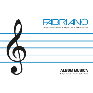 Album musica Fabriano 16 fogli - 80g/m² formato 17x24 cm - 19100379