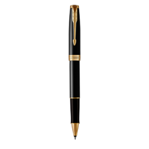 Penna roller Parker Sonnet punta F inchiostro Nero Parker Black GT 1931496