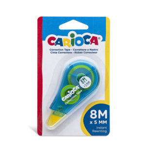 Correttore a nastro monouso Carioca in blister - 5 mm x 8 m - 42088