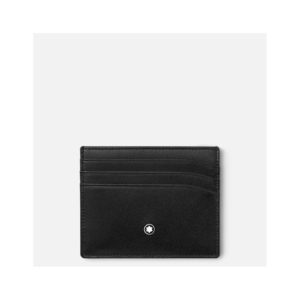 Porta carte in pelle Montblanc Meisterstück - 6 scomparti - Nero - MB106653