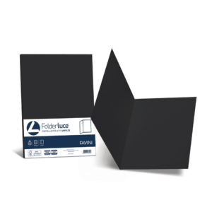 Cartelline semplici Favini Folder Simplex Luce&Acqua 200g/m² 25x34cm Nere - A50A664 (conf.50)
