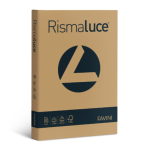 Carta colorata Favini Rismaluce colori forti 200g/m² A4 - risma da 125 fogli deserto