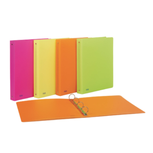 Raccoglitore in PPL Neon Favorit - 4 anelli tondi Ø30mm - 22x30 cm - Colori Assortiti fluo - 400090369 (conf.10)
