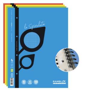 Maxi quaderno spiralato rinforzato Rambloc A4 160 pag - 80g/m² - 4 mm 90524177
