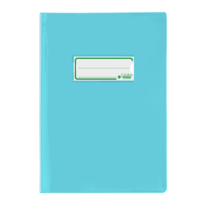 Copriquaderno A5 Favorit con portanome e salva angoli - 180µm - laccato - PE180 - Azzurro - 400184675 (conf.24)
