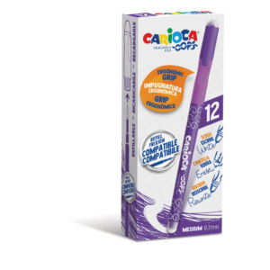 Penne cancellabili Carioca OOPS con inchiostro termosensibile M 0,7 mm - Viola - 43039/09 (conf.12)