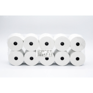 Rotoli registratore di cassa Rotolificio Pugliese Exclusive BPA FREE - 57 mm x 80 m - foro 12 mm - 55 g/m² - NBA5780TQ (conf.10)